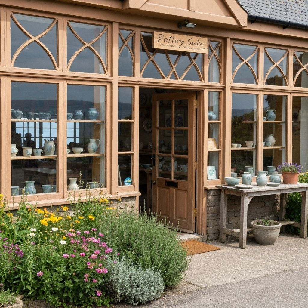 Cornwall Clay Craft pottery studio exterior and entrance