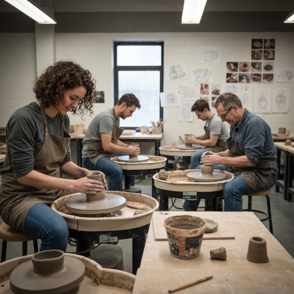 Pottery workshop events background